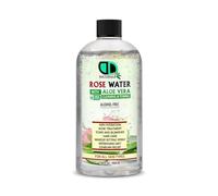 Facial Gentle Rose Petal Toner with Organic Aloe Vera Organic Authentic Pure Natural Moisturiser Skin Brightening Alcohol-Free Deep Cooling & Soothing Astringent Facial Toner After Sun Lotion 50ml Cap