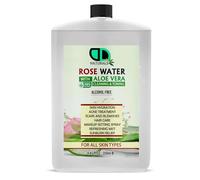 Facial Gentle Rose Petal Toner with Organic Aloe Vera Organic Authentic Pure Natural Moisturiser Skin Brightening Alcohol-Free Deep Cooling & Soothing Astringent Facial Toner 250ml Postal
