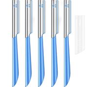 Facial Hair Razor, Exfoliating Dermaplaning Tool for Peach Fuzz Removal, Eyebrow Shaper, Sensitive Skin Trimmer, Non-Slip Grip, Japanese Stainless St