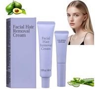 Facial Hair Removal Cream + Essence,Depilatory Cream & Calming Serum,Gentle & Long-Lasting Formula,Painless Face Hair Remover for Upper Lip & Chin,Nourishing Moisturizing Hair Removal Cream for Face
