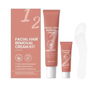 Facial Hair Removal Cream - Sensitive Skin Wash-Off Formula, Smooth Face Depilatory with Spatula Applicator, Gentle Grooming Care Product, Beauty Prep Item for Travel Bridal Summer Use