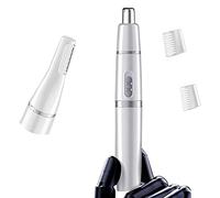 Facial Hair Remover, Nose and Ear Hair Trimmer - Painless Precision Tool, Wet/Dry, Easy to Clean