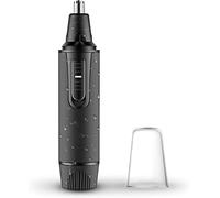 Facial Hair Remover, Portable Painless Eyebrow & Facial Hair Trimmer for Men Women, Battery-Operated, IPX7, Dual Edge Blades for Easy Cleansing