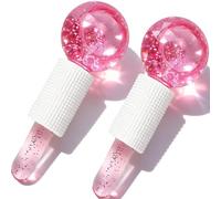 Facial Ice Ball 2PCS, Suitable for The Eyes Neck Cool Glass Rollers Effectively Reduce Puffiness and Dark Circles Tighten Skin and Promote Blood Circulation