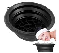 Facial Ice Dip - Silicone Cold Water Bath Basin Portable Foldable Ice Crusher Container Soothing Roller Holder Reusable