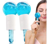 Facial Ice Globes, Pack of 2 Facial Globes for Massage Tools, Facial Roller Massagers for Cold Skin, Tighten the Skin, Reduce Swelling and Dark Circles, Improve Blood Circulation (Blue)