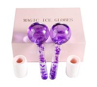 Facial Ice Globes- Perfect Beauty Tool to Reduce Puffiness and Redness, Ice Globes for Face- Brighten Skin & Enhance Your Natural Glow, Face Ice Globes -Tighten Skin and Reduce Fine Lines (Purple)