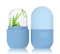 Facial Ice Roller, GeeRic Ice Roller Face/Eye/Neck Reusable Silicone Facial Skin Care Massager Tools for Relieve Puffiness, Brighten,Tighten Skin, Shrink Pores Blue Round