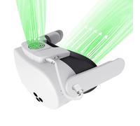 Facial Interface Cooling Fan for Meta Quest 3S Accessories, Soft PU Leather and Ice Silk Cotton Face Pad Compatible with Oculus Quest 3S, Adjustable Fan to Relieve Lens Fogging for Meta Quest 3S