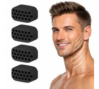 Facial Jaw Exerciser Silicone Jawline Training Ball Set for Beginners Men Women 3 Resistance Levels White 6 Pack