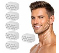 Facial Jaw Exerciser Silicone Jawline Training Ball Set for Beginners Men Women 3 Resistance Levels White 6 Pack