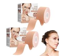 Facial Kinesiology Tape,Forehead Tape for Anti Wrinkle Patches and Face Lift Tape for Full Face and Neck,Kinesiology Tape for Relaxing Facial Muscles (2pcs)