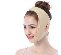 Facial Lifting Slimming Belt, Face Cheek V Shape Lift Up Thin Mask Strap, Face Line Smooth Breathable Compression Double Chin Reduce Bandage for Daily Use(M)