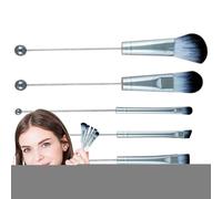 Facial Makeup Brush Set, 5 Pcs Portable Applicator Tool Makeup Brushes for Women - Blusher, Fixer, Bronzing Powder, Beauty and Home