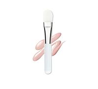 Facial Mask Application Brush, Soft Silicone Tongue Shape White Brush Head Cosmetic Tool for Body Lotion, Mud, Clay, Charcoal Mixed Mask