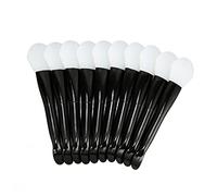 Facial Mask Brush Silicone Face Mask Brush Mask Applicator Brush Soft Silicone Dual Sided with Spoon for Women Girls Black Handle 10pcs