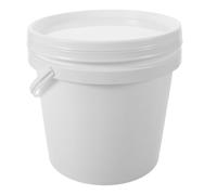Facial Mask Powder Bucket 2l White Plastic Airtight Pail | Sealable Lid Handle, Reusable and Portable, Crack Resisting Storage for Cosmetic Powder and Skincare Powder
