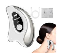 Facial Massager - 2 in 1 Facial Gua Sha Tool,Face Gua Sha Tools | Home Travel Daily Night Routine Busy Professionals Travelers Ladies Wives Women