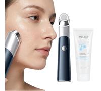 Facial Massager, 3-in-1 Red Blue Light Therapy Device with EMS Tens Vibration Heat for Sensitive Skin & 200ml Conductive Gel, 3 Modes Glow Booster Skin Tightening & Pore Minimizer Elitzia ETDY02