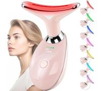 Facial Massager for face and Neck, 3 Modes Sculpting Wand with 7 Color LED Light, Red Light for Skin Care, Face Lift Device with Vibrating and Warming