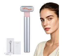 Facial Massager Led Face Light Therapy Wand, Heating, Rotary, Adjustment | 2-in-1 Light Therapy Wand, 42°C Constant Temperature for Lift, Firm, Reduces the appearance of eye bags and fine lines