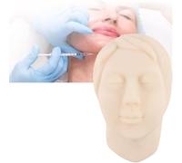 Facial Model for Micro Plastic Surgery, Silicone Head Mold with Bone Structure, Simulation for Learning Injection and Suture Techniques, Educational Props