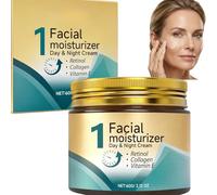 Facial Moisturizer Day & Night Cream with Retinol, Collagen & Vitamin E, Hydrating Anti Aging Face Cream for Dry Skin, Lightweight Daily Face Moisturizer for Smoother Radiant Skin 60g (1pcs)
