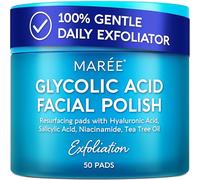 Facial Polish - Glycolic Acid Peel Pads for Face with Tea Tree Oil, Salicylic Acid & Vitamins E, B3, B5 - Exfoliating & Deep Cleaning Effect