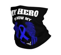 Facial Shield My Hero Is Now My Angel Colon Awareness Balaclava Multifunctional Neck Gaiter Uv Protection Headband For Traveling Running Camping 25X50Cm