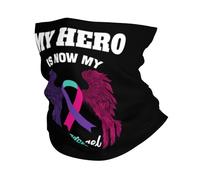 Facial Shield My Hero Is Now My Angel Thyroid Awareness Headband Multifunctional Balaclava Uv Protection Neck Gaiter For Traveling Camping Running 25X50Cm