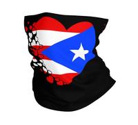 Facial Shield Porto Rico Heart Shaped Flag Novelty Cuello Bufanda Stylish Sombreros For Workout Sports Women