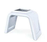 Facial Skin Care LED Light Therapy, Foldable 6 Color Ejuvenation PDT Photon with Nanospray and EMS Microelectricity, 360° Omnidirectional, Adjustable Temperature for Home Beauty