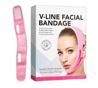 Facial Slimming Bandage - V Line Chin Strap, 4.76x1.1x6.5in Beauty Lifting Belt, for Skin Lifting Value Elastic Contour Support Breathable Compression Function, Face Shaper Wrap, Women Beauty Care