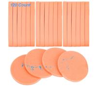 Facial Sponge Compressed 120 Count,Makeup Remover Wash Pads Round Soft Face Cleansing Sponges for Woman Exfoliating Mask,Makeup Removal,Spa Cleaning,Orange