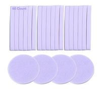 Facial Sponge Compressed Makeup Remover 60 Count Wash Pads Round Soft Face Cleansing Sponges for Woman Exfoliating Mask,Makeup Removal,Spa Cleaning,Purple