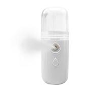 Facial Steamer | 4.02 inch Nano Face Mister | Mini Face Mist for Pores & Eyelash Adjustment | Portable USB Spray Humidifier for Travel, Make Up Preparation, Cooling and Skin Refreshing, White, see