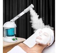 Facial Steamer - Nano Ionic Face Steamer with Extendable 360° Rotating Arm - Portable Facial Steamer for Personal Care at Home or Salon (Blue)