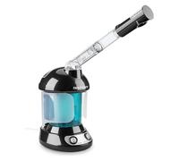 Facial Steamer - Ozone Steamer with 360° Rotatable Arm - 40 Minutes Steam Time - Moisturizer, Opens Pores, Blackheads - Portable Facial Steamer for Personal Care Use at Home or Salon (Black)