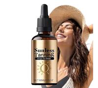 Facial Tanning Drops - Sunless Body Self-Tanner Oil, 60ml Drinkable Tanning Drops for Face & Body, Long-Lasting for Beach Vacation, Outdoor Indoor Beauty Salon