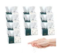 Facial Tissues, Removable Paper Towels in Raw Wood Paste, and Absorbent for Home Travel, Bulk Pack for Kitchen and Bathroom, 10 or 12 Pack Options, 300-400 Sheets