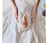 Facial Towels Professional Split Design Microfiber for Spa Steam Esthetician Supplies Salon and Barber Tools (All White)