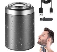 Facial Trimmers,Multi-Function Men's Mini Electric Shaver,USB Rechargeable Waterproof Electric Shaver,Travel Essential Portable Fashion Razor (Grey)