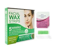 Facial Wax Strips, Cotton Wax Strips, Underarm Hair Removal Sheets, Moisturizing Formula, Soothing Post-Feel, 3.54x1.77 Inches, For Soothing Sensitive Skin Chest Underarm Hand