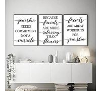 Facials Quote Posters and Prints Salon Decor Poster Esthetician Gift Modern Art Canvas Painting Pictures Beauty Salon Decoration Unframed-30X40cmx3