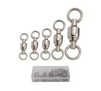 Facikono Saltwater Ball Bearing Swivel Set, Fishing Snap Swivels Heavy Duty Big Game Fishing Tackle Spinner Connector