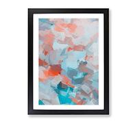 Facing The Sea Abstract Framed Wall Art Print A2 Black | Ready to Hang, Premium Gi Paper, Fade-Resistant Inks, Securely Packaged, UK Made