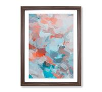 Facing The Sea Abstract Framed Wall Art Print A2 Walnut | Ready to Hang, Premium Gi Paper, Fade-Resistant Inks, Securely Packaged, UK Made