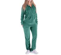 Facitisu Track Suits for Women Set Sweatsuits 2 Piece Tracksuit, Green, 3XL
