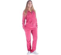 Facitisu Tracksuit for Women Set 2 Piece Joggers Velour Jogging Sweat Outfits Hoodie and Sweatpants Set, Coral, Large