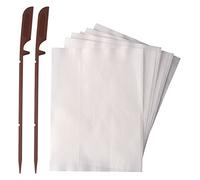 FACKELMANN 2 tea filter sticks + 40 filter bags, plastic, white, brown, dimensions: 10 x 7.5 cm, length of sticks: approx. 14.5 cm